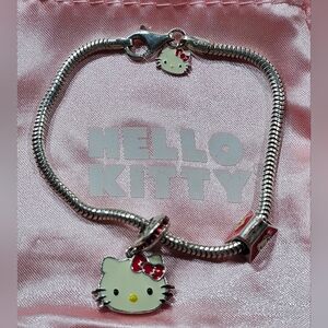 Michael Anthony Sterling Italian made Hello Kitty Charm Bracelet
